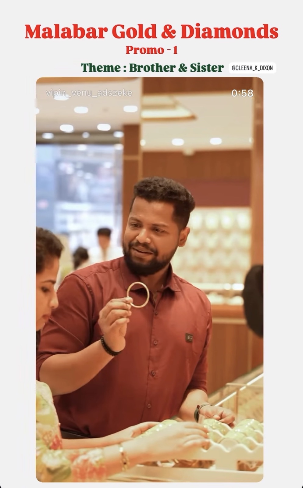 Malabar Gold & Diamonds collaboration featuring Vipin Venu